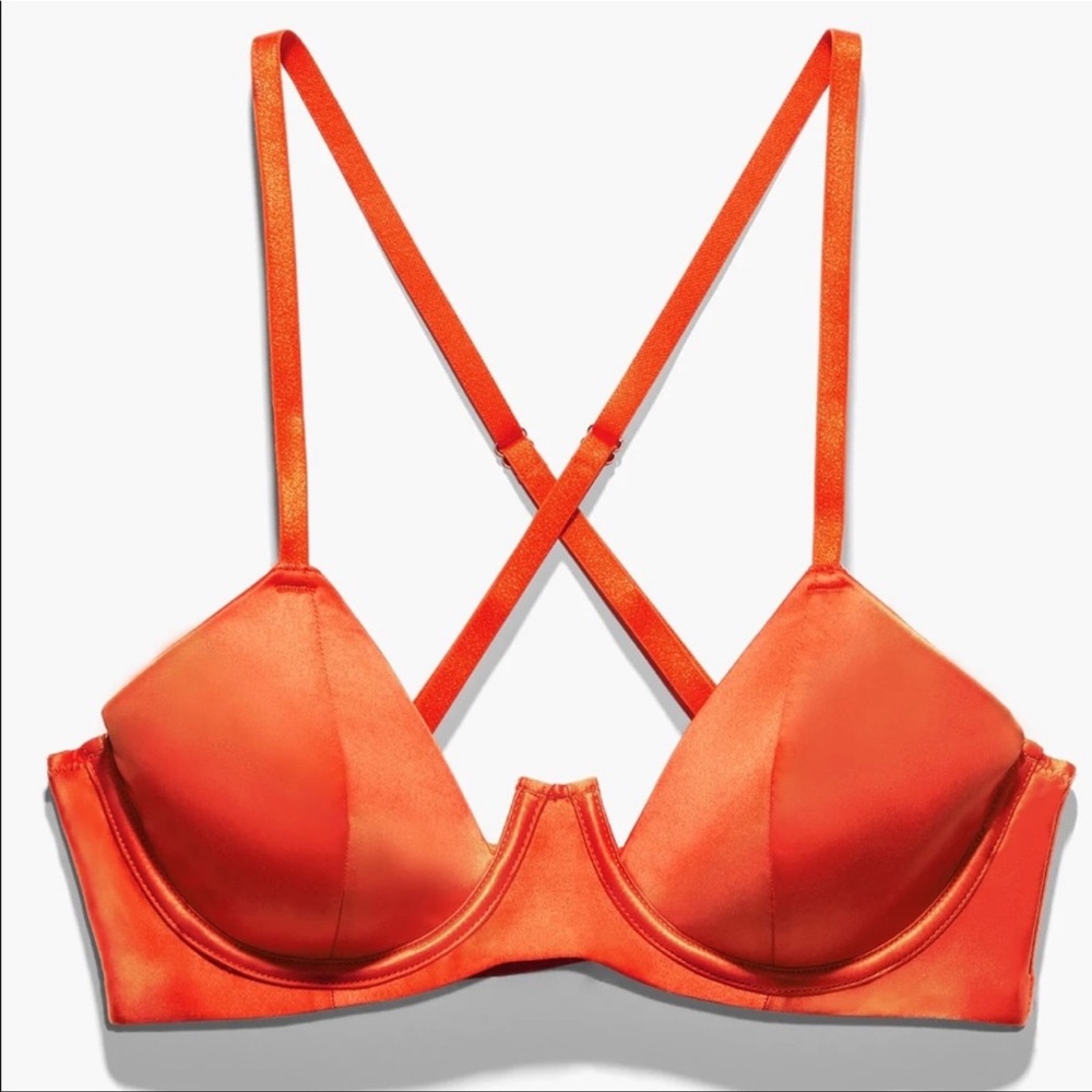 SAVAGE X FENTY SATIN ORANGE BRA